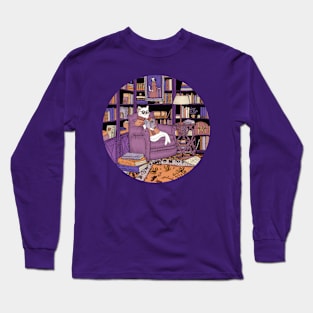 The Cat's Library Colour Version Long Sleeve T-Shirt